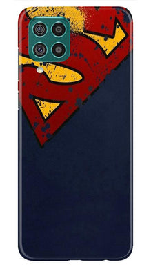 Superman Superhero Mobile Back Case for Samsung Galaxy F22  (Design - 125)