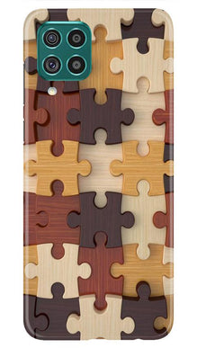 Puzzle Pattern Mobile Back Case for Samsung Galaxy M12 (Design - 217)