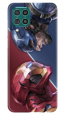 Ironman Captain America Mobile Back Case for Samsung Galaxy F62 (Design - 245)
