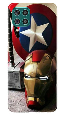 Ironman Captain America Mobile Back Case for Samsung Galaxy F62 (Design - 254)