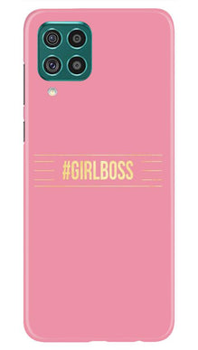 Girl Boss Pink Mobile Back Case for Samsung Galaxy F22 (Design - 263)