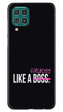 Like a Girl Boss Mobile Back Case for Samsung Galaxy F22 (Design - 265)