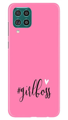 Girl Boss Pink Mobile Back Case for Samsung Galaxy M12 (Design - 269)