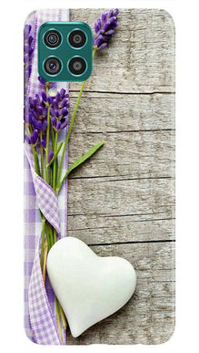 White Heart Mobile Back Case for Samsung Galaxy A12 (Design - 298)