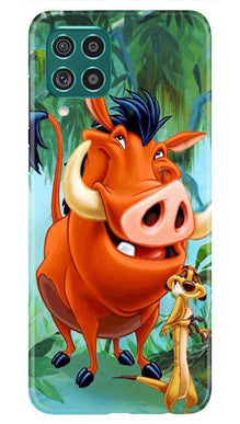 Timon and Pumbaa Mobile Back Case for Samsung Galaxy F62 (Design - 305)