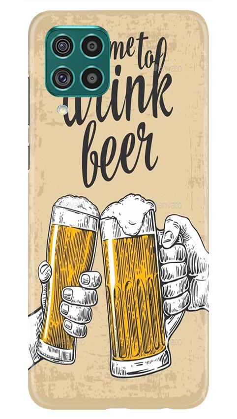 Drink Beer Mobile Back Case for Samsung Galaxy F22 (Design - 328)
