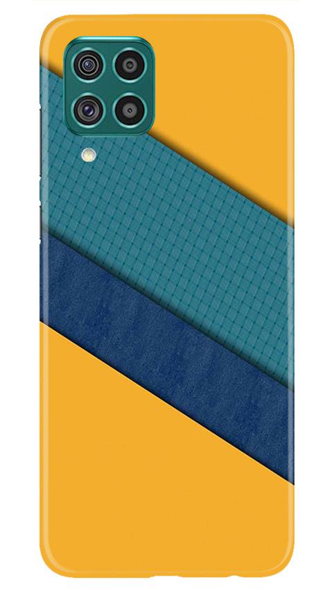 Diagonal Pattern Mobile Back Case for Samsung Galaxy F22 (Design - 370)