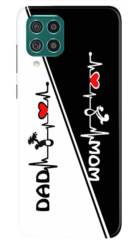 Love Mom Dad Mobile Back Case for Samsung Galaxy F22 (Design - 385)