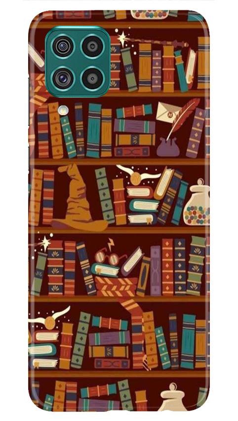 Book Shelf Mobile Back Case for Samsung Galaxy F62 (Design - 390)