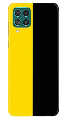 Black Yellow Pattern Mobile Back Case for Samsung Galaxy A12 (Design - 397)