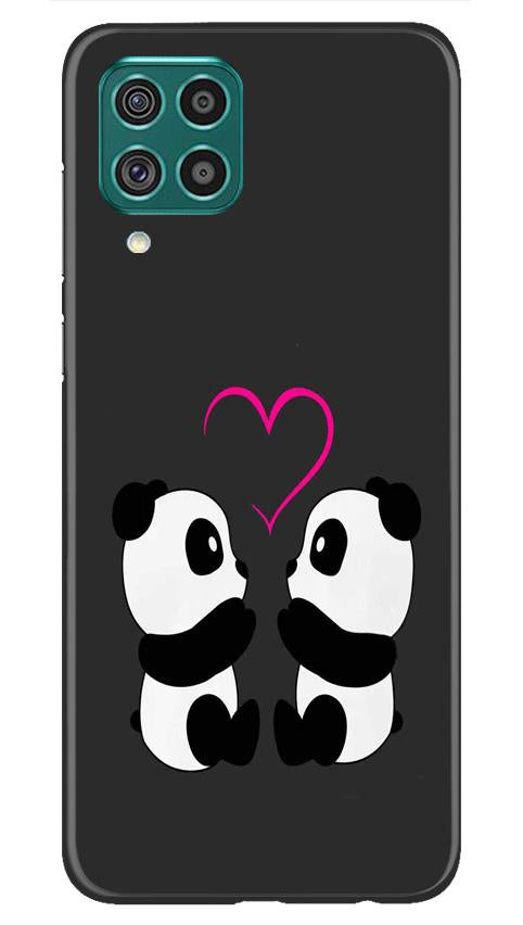 Panda Love Mobile Back Case for Samsung Galaxy F62 (Design - 398)