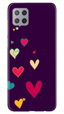 Purple Background Mobile Back Case for Samsung Galaxy M42  (Design - 107)