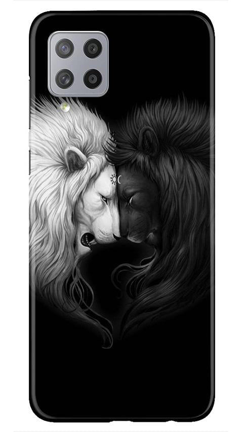 Dark White Lion Case for Samsung Galaxy M42(Design - 140)