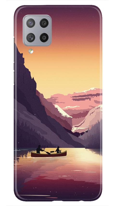 Mountains Boat Case for Samsung Galaxy M42 (Design - 181)