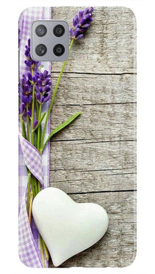 White Heart Mobile Back Case for Samsung Galaxy M42 (Design - 298)