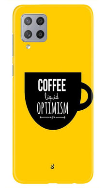 Coffee Optimism Mobile Back Case for Samsung Galaxy M42 (Design - 353)