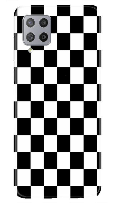 Black White Boxes Mobile Back Case for Samsung Galaxy M42 (Design - 372)