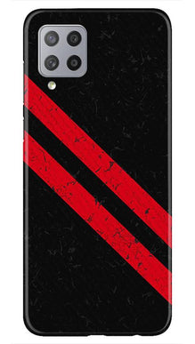 Black Red Pattern Mobile Back Case for Samsung Galaxy M42 (Design - 373)