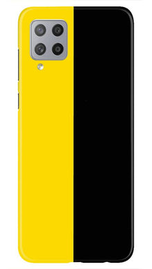Black Yellow Pattern Mobile Back Case for Samsung Galaxy M42 (Design - 397)
