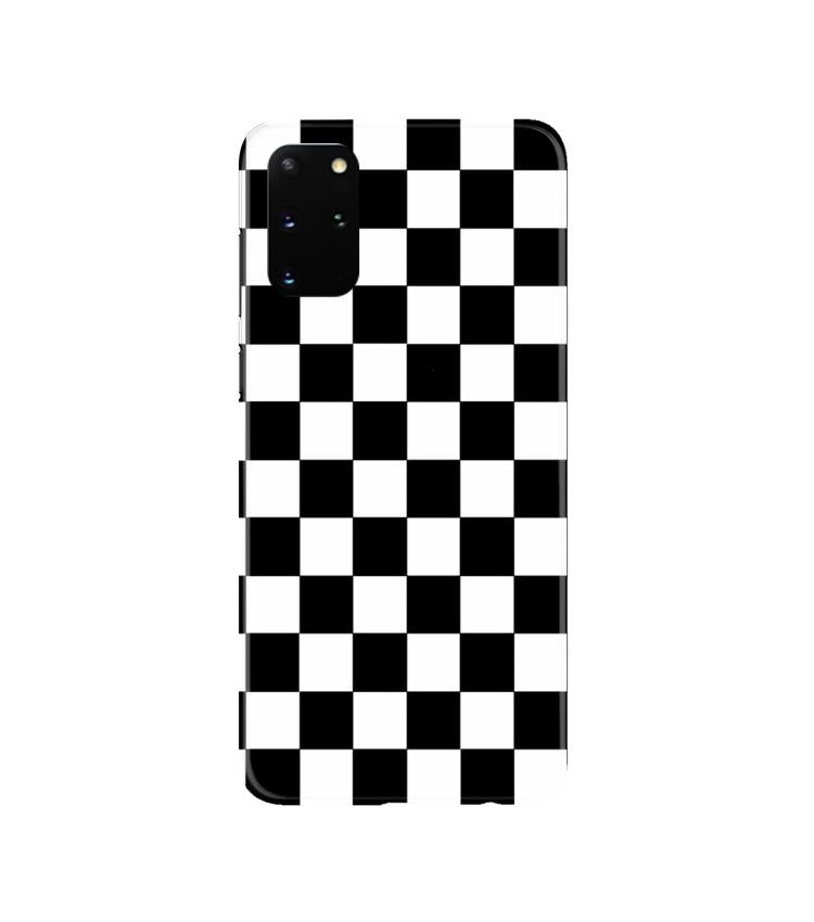Black White Boxes Mobile Back Case for Galaxy S20 Plus  (Design - 372)