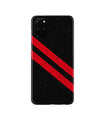 Black Red Pattern Mobile Back Case for Galaxy S20 Plus  (Design - 373)