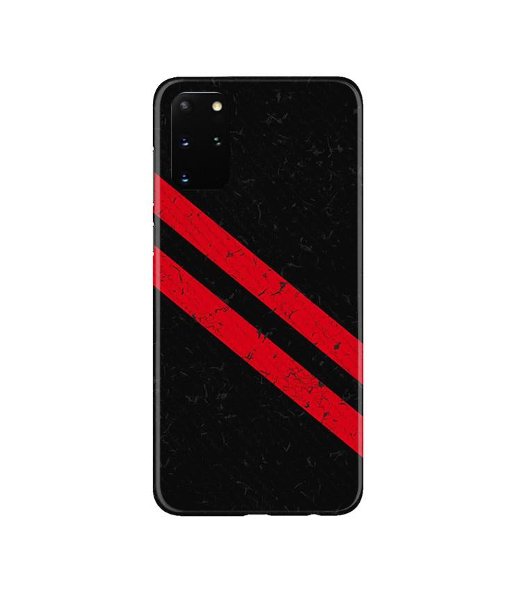 Black Red Pattern Mobile Back Case for Galaxy S20 Plus  (Design - 373)