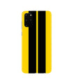Black Yellow Pattern Mobile Back Case for Galaxy S20 Plus  (Design - 377)