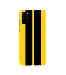 Black Yellow Pattern Mobile Back Case for Galaxy S20 Plus  (Design - 377)