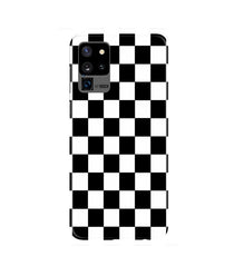 Black White Boxes Mobile Back Case for Galaxy S20 Ultra   (Design - 372)