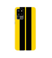 Black Yellow Pattern Mobile Back Case for Galaxy S20 Ultra   (Design - 377)