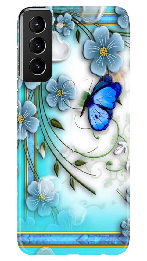 Blue Butterfly Case for Samsung Galaxy S21 Plus