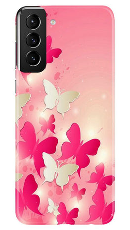 White Pick Butterflies Case for Samsung Galaxy S21 5G