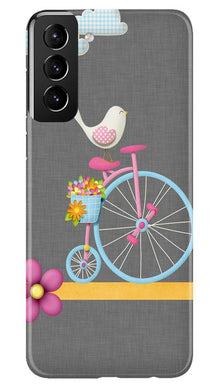 Sparron with cycle Mobile Back Case for Samsung Galaxy S21 Plus (Design - 34)