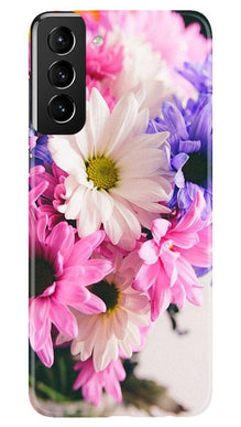 Coloful Daisy Mobile Back Case for Samsung Galaxy S21 5G (Design - 73)