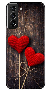 Red Hearts Mobile Back Case for Samsung Galaxy S21 Plus (Design - 80)
