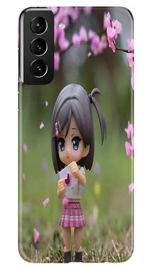 Cute Girl Mobile Back Case for Samsung Galaxy S21 5G (Design - 92)