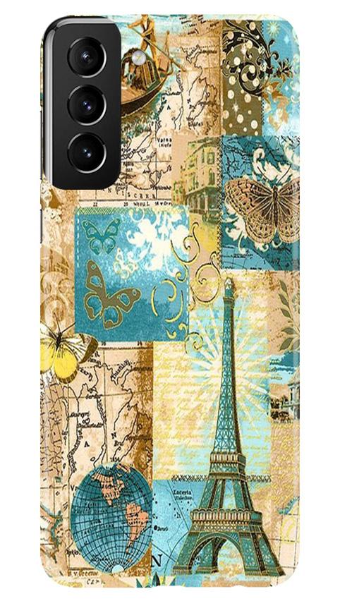 Travel Eiffel Tower Case for Samsung Galaxy S21 Plus (Design No. 206)