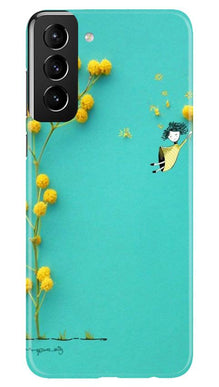 Flowers Girl Mobile Back Case for Samsung Galaxy S21 5G (Design - 216)