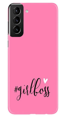 Girl Boss Pink Mobile Back Case for Samsung Galaxy S21 5G (Design - 269)