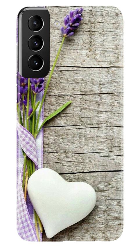 White Heart Case for Samsung Galaxy S21 Plus (Design No. 298)