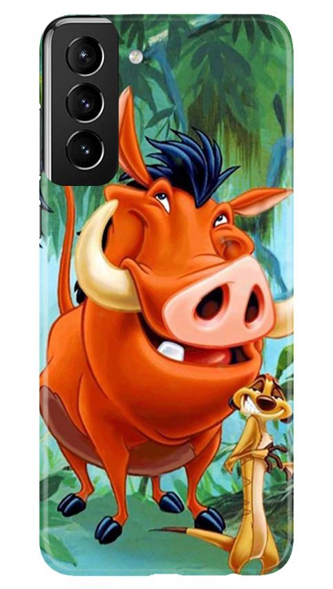 Timon and Pumbaa Mobile Back Case for Samsung Galaxy S21 Plus (Design - 305)