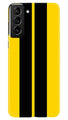 Black Yellow Pattern Mobile Back Case for Samsung Galaxy S21 Plus (Design - 377)
