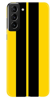 Black Yellow Pattern Mobile Back Case for Samsung Galaxy S21 Plus (Design - 377)