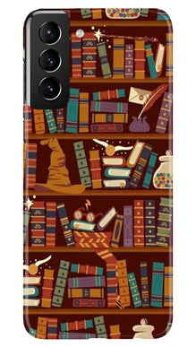 Book Shelf Mobile Back Case for Samsung Galaxy S21 Plus (Design - 390)