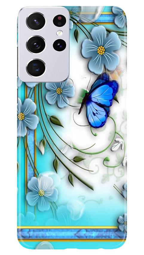Blue Butterfly Case for Samsung Galaxy S21 Ultra