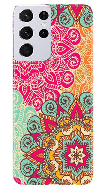 Rangoli art2 Mobile Back Case for Samsung Galaxy S21 Ultra (Design - 29)