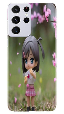 Cute Girl Mobile Back Case for Samsung Galaxy S21 Ultra (Design - 92)