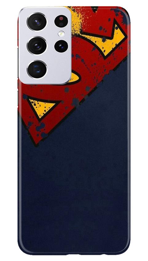Superman Superhero Case for Samsung Galaxy S21 Ultra  (Design - 125)
