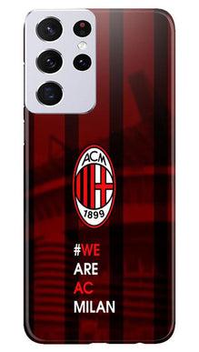 AC Milan Mobile Back Case for Samsung Galaxy S21 Ultra  (Design - 155)
