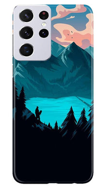 Mountains Mobile Back Case for Samsung Galaxy S21 Ultra (Design - 186)